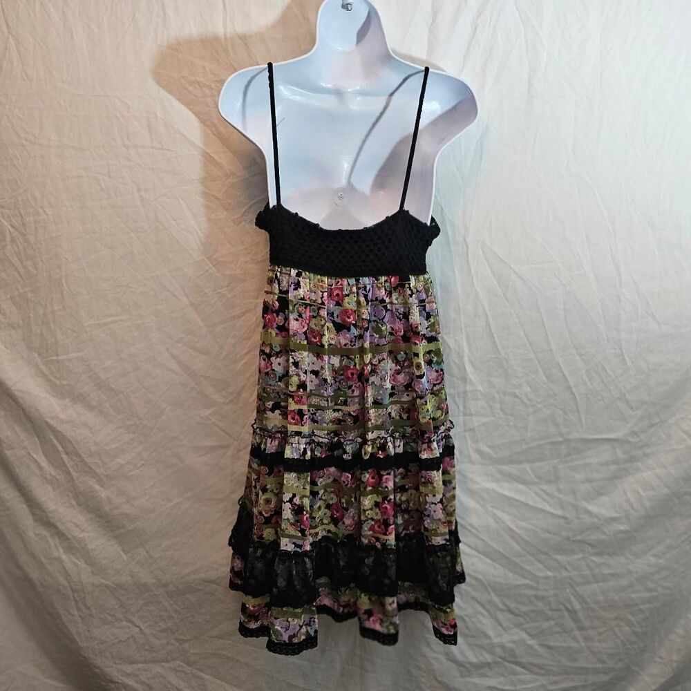 m60 miss sixty floral whimsigoth babydoll dress - Picture 3 of 4